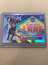 2020-21 Optic DeAaron Fox Express Lane Silver Holo Prizm Sacramento Kings #5 A41
