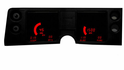Intellitronix Green LED Digital Gauge Cluster 1968 Chevy Chevelle Models