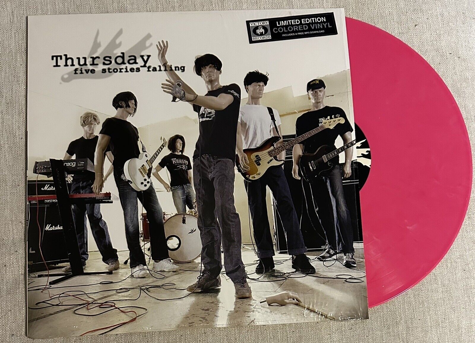 THURSDAY Five Stories Falling Rare Pink Vinyl /198 Etched B-Side