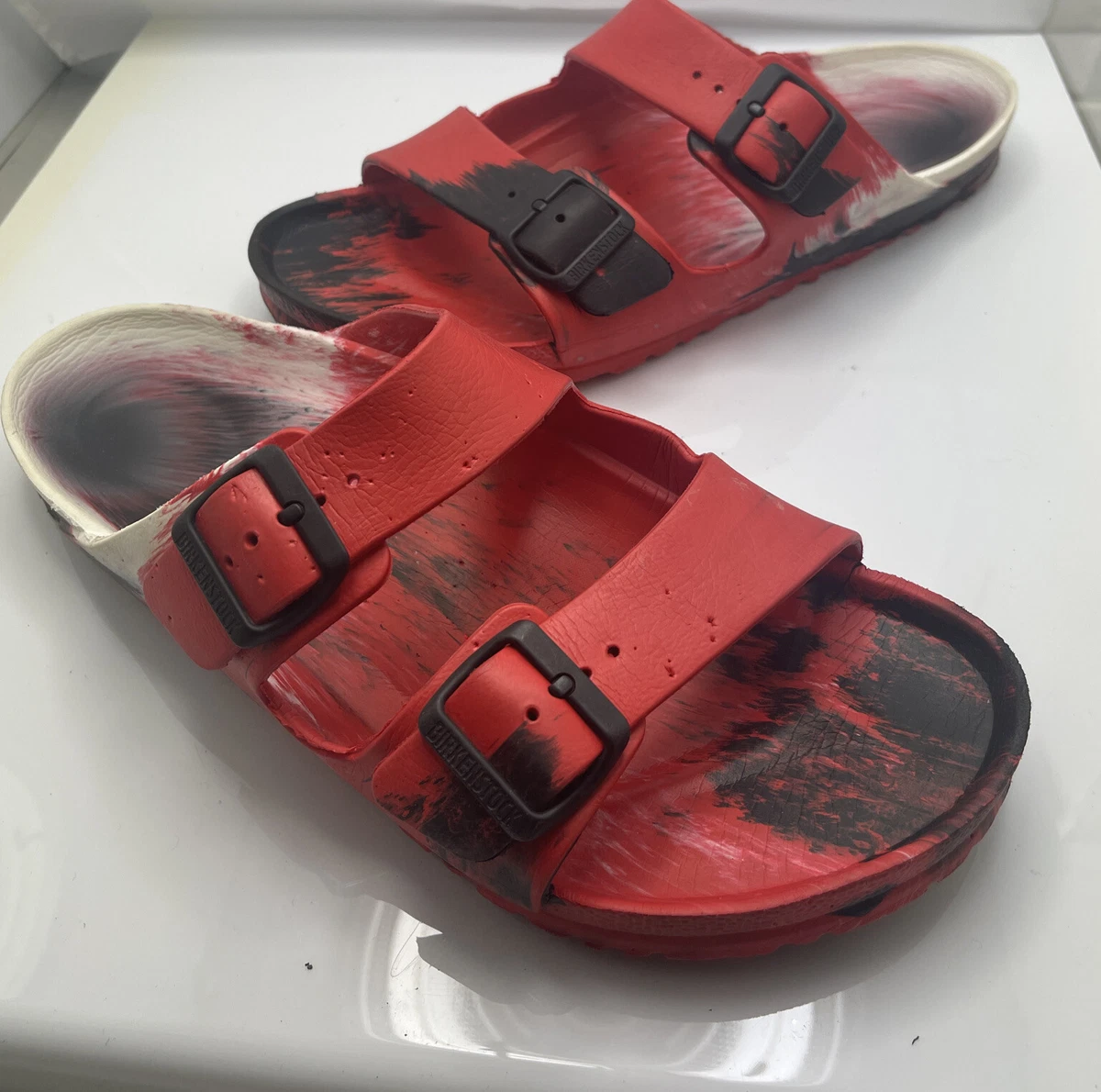 Tie dye birkenstock sandals sale