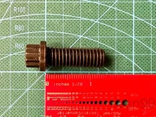 4pcs 7/16"-14 x 1-1/4" 12-Point Flange Bolt/Screws, Black Oxide Steel, Grade E9