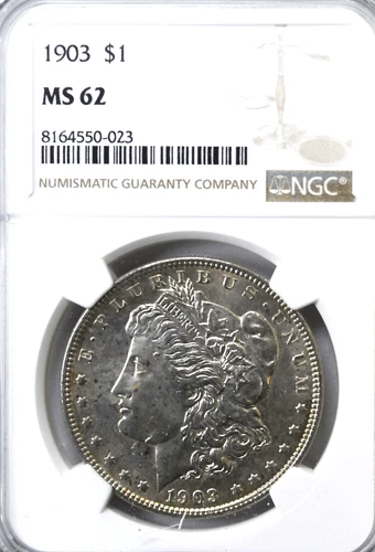1903 $1 Morgan Silver Dollar MS62 NGC Uncirculated Philadelphia