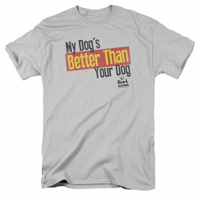Ken-L Ration Better Than T Shirt Mens Licensed Dog Food Treats Pet Silver
