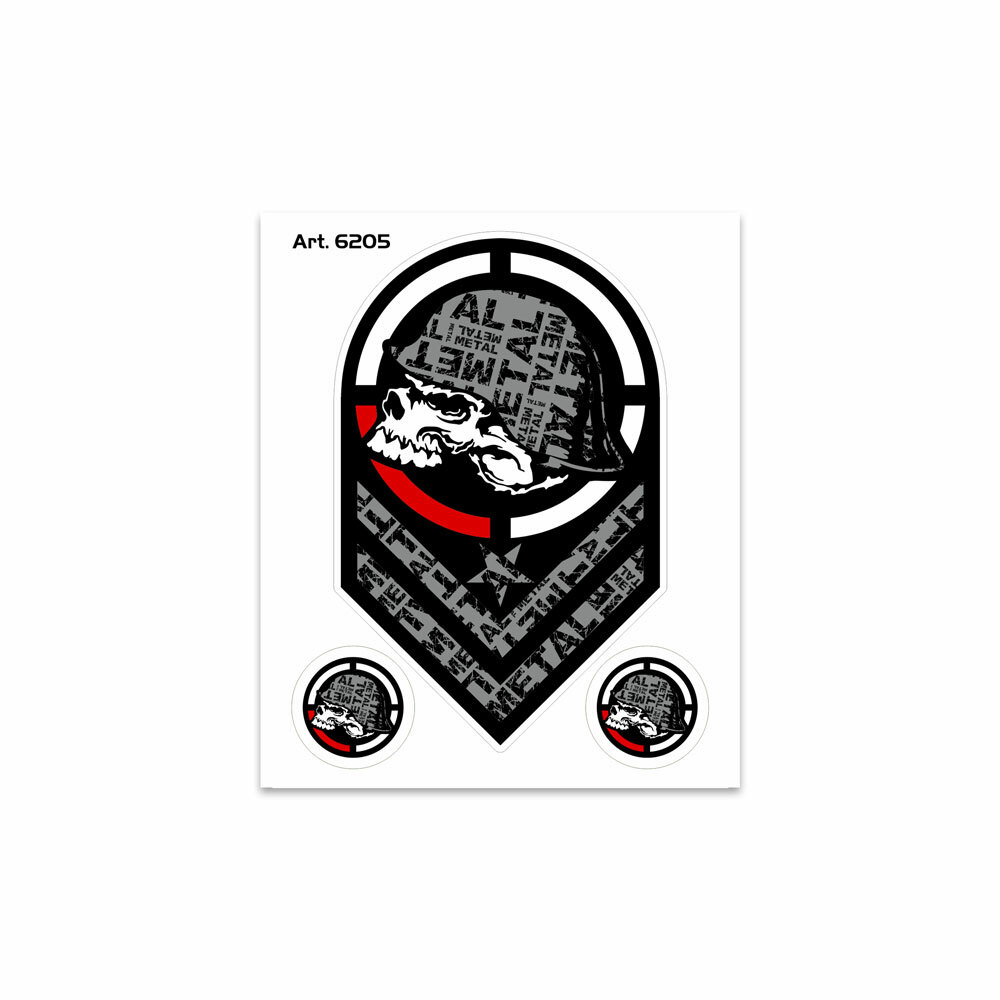 Adesivi Stickers Teschio Metal 10 x 12 cm