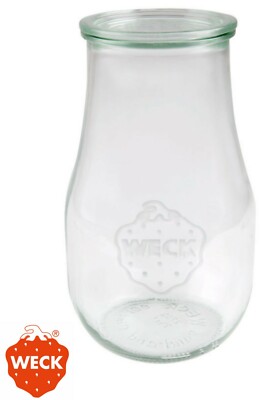 4 Stück Weckglas Tulpe WECK  2700 ml Einkochglas RR100 Rundrandglas 739