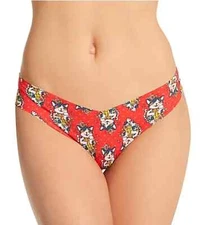 Commando Printed Thong Low-Rise Thong, Lucky Kitty, Size M/L, NWT