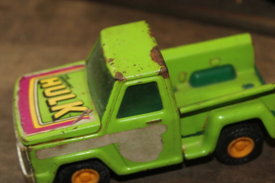 Camioneta pickup Buddy L Japón acero prensado The Incredible Hulk años 80 de colección Foto 3 de 4