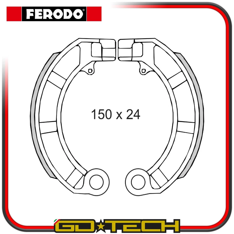 GANASCE FRENO ANTERIORE POSTERIORE FERODO VESPA PX PK XL RUSH FL V HP ETS P150S - Imagen 2 de 4