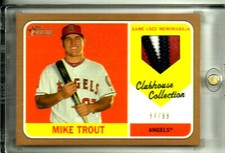 Mike Trout 2018 Topps Heritage Clubhouse Collection Relics Gold D # 94/99 Angels