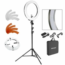 Neewer Camera LED SMD Ring Light 5500K Photo/Video 18"/48cm Plastic Color Filter