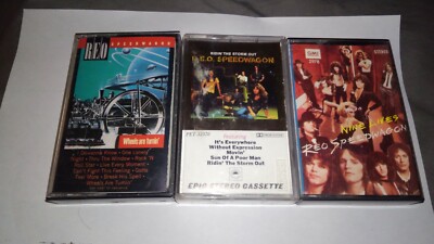 REO Speedwagon 3 Cassette Lot: Wheels are Turnin', Ridin' The Storm Out, 9 Lives