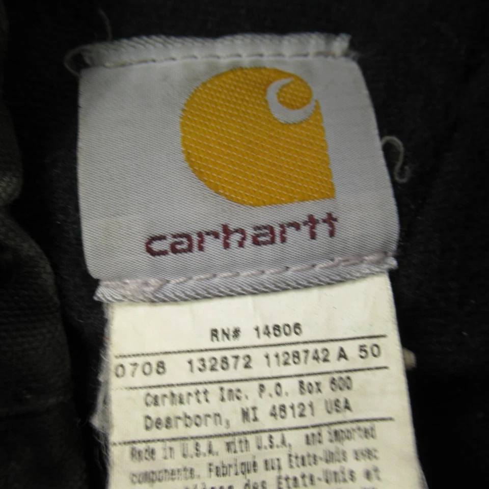 Carhartt Coat Mens 4XL Traditional Trucker Black Lined J140 Vintage Union - Image 4 of 4