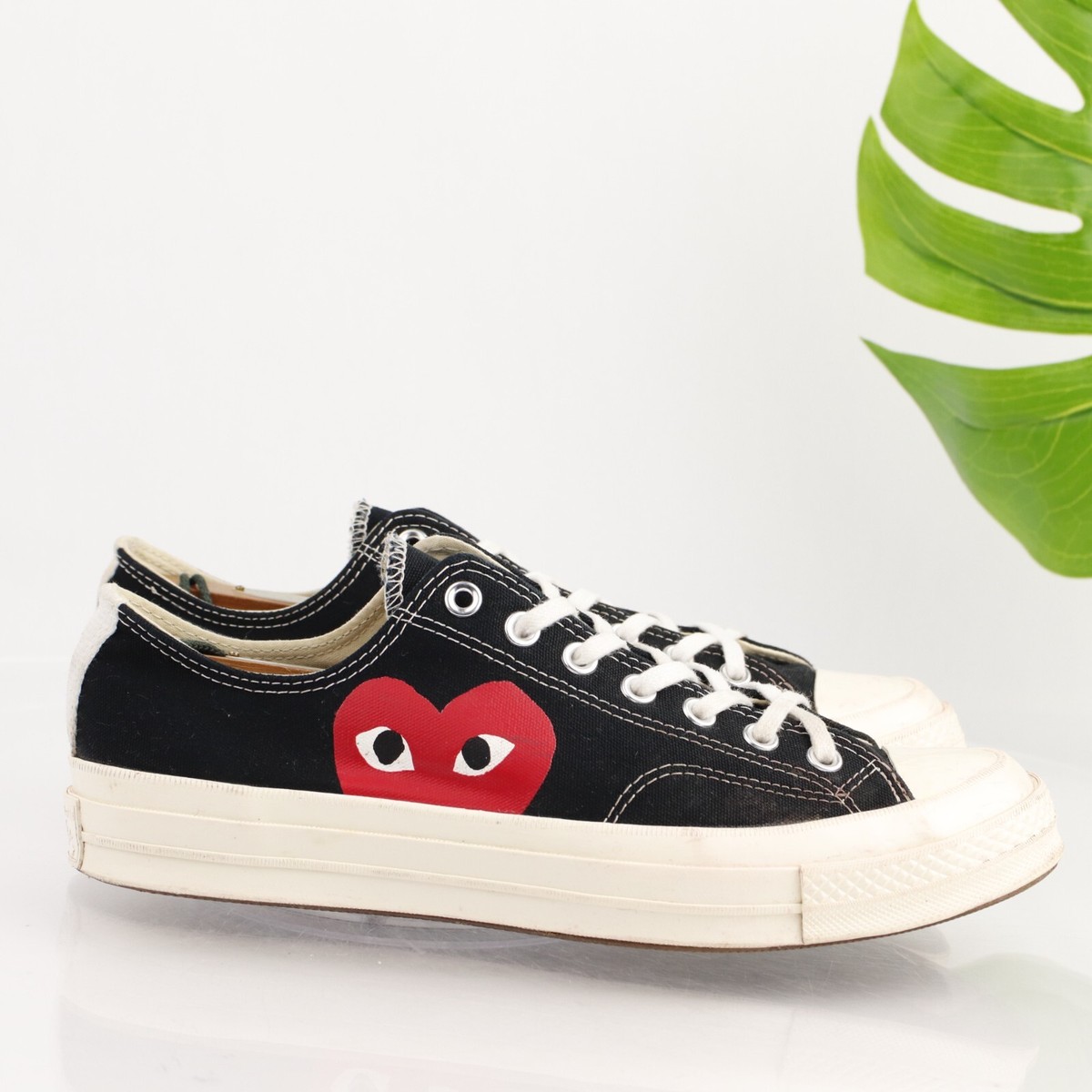 Converse Comme des Garcons PLAY Mens Sneaker Size 10 Black Canvas