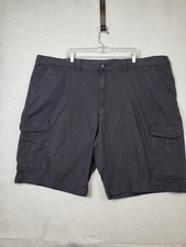 Size 50 Carhartt BS3542 Rugged Flex Relaxed Fit Canvas Cargo Work Short Gray Men