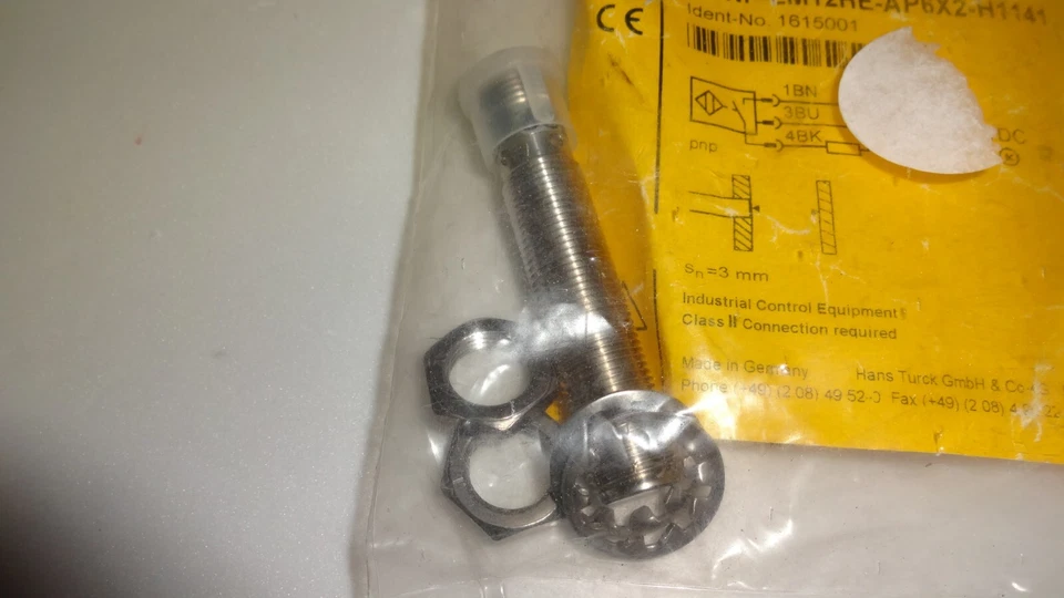 Turck BI3NF-EM12HE-AP6X2-H1141  BI3NFEM12HEAP6X2H1141 1615001 Sensor New - Image 3 of 4