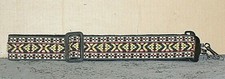 1980's Peppermint Colored X Pattern Hippie Style Camera Strap A3093