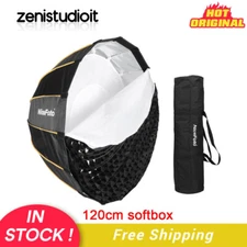 US NiceFoto 120cm Folding Quick Set-up Grid Softbox Deep Parabolic For Bowens