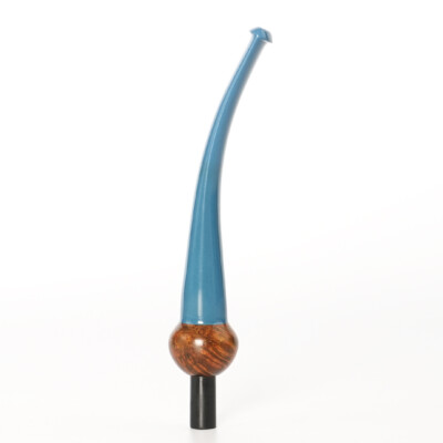 Bent Curved Vulcanite Stem Freehand Tobacco Pipe Ebonite Cumberland Mouthpiece