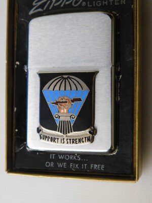 ZIPPO LIGHTER PAT PEND 2517191 US ARMY 101ST AIRBORNE PARACHUTE