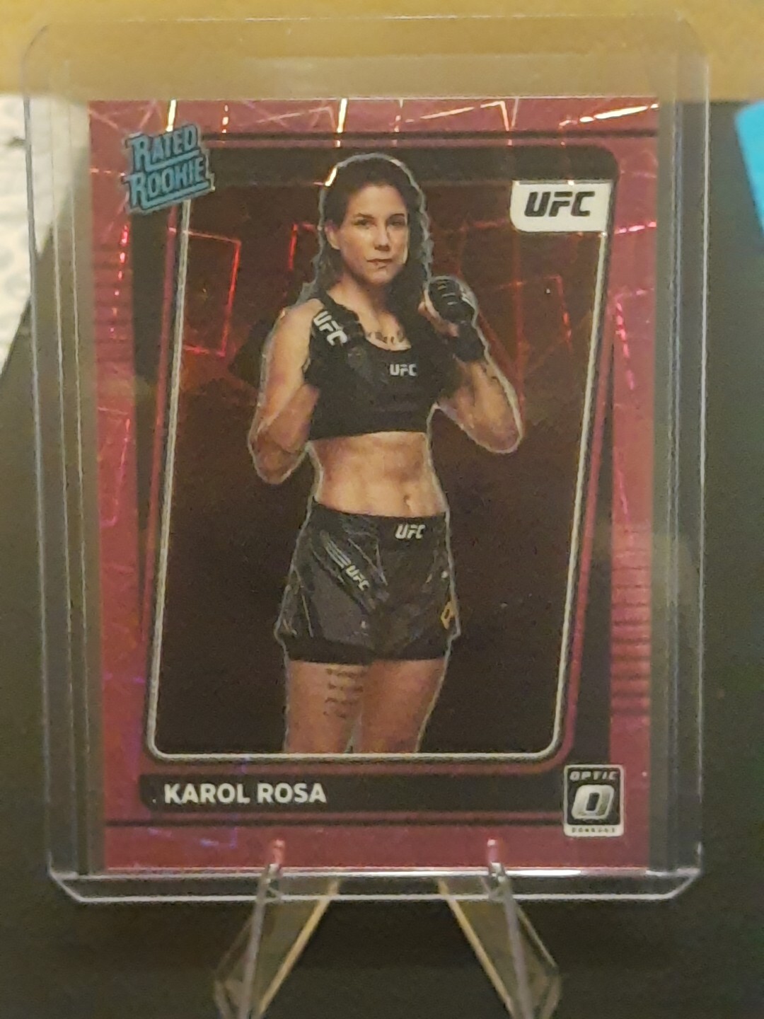 2022 Donruss Optic Rated Rookie UFC #102 Karol Rosa Pink Velocity #59/79