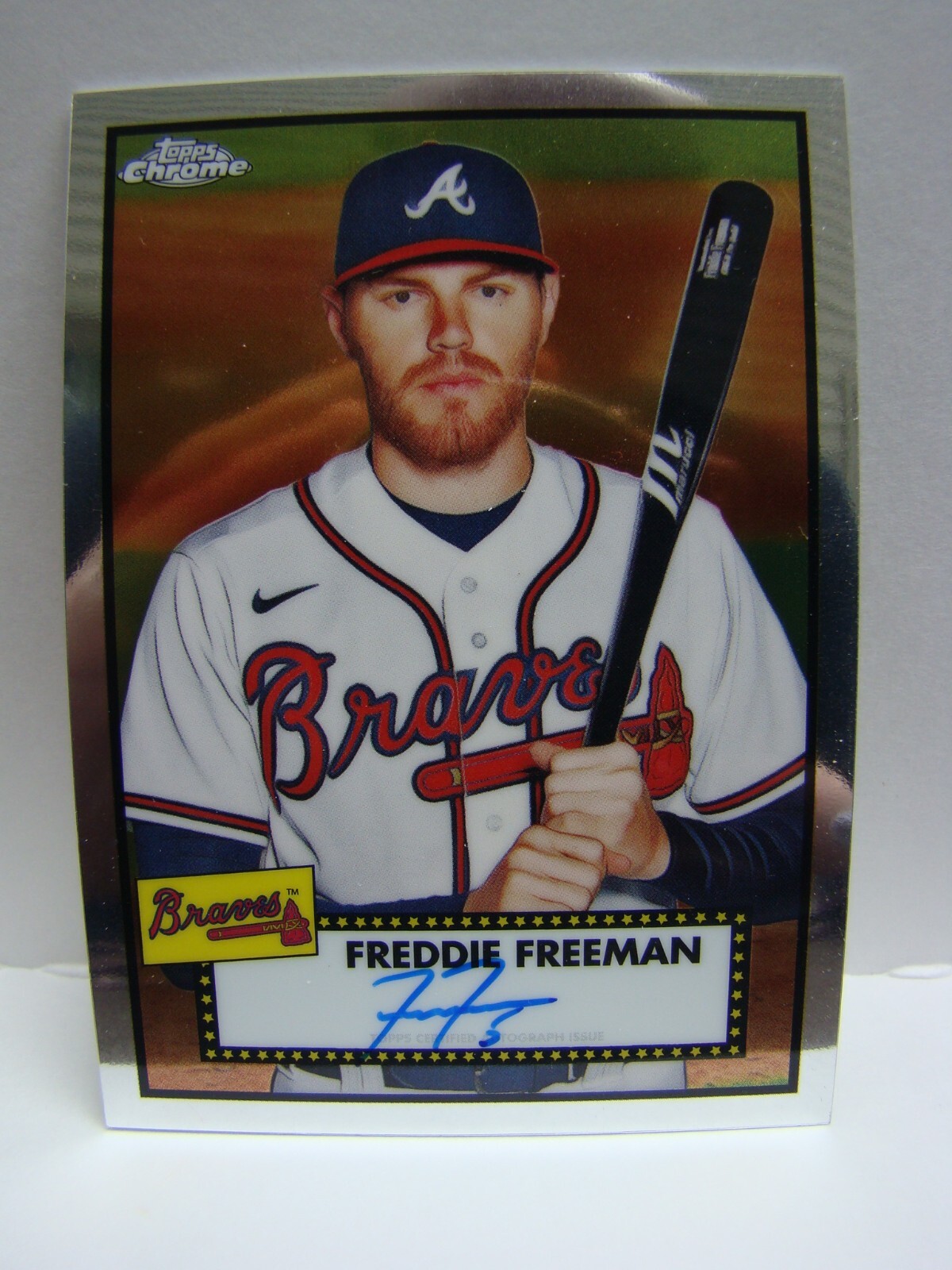 2021 TOPPS CHROME PLATINUM ANNIVERSARY FREDDIE FREEMAN AUTO BRAVES