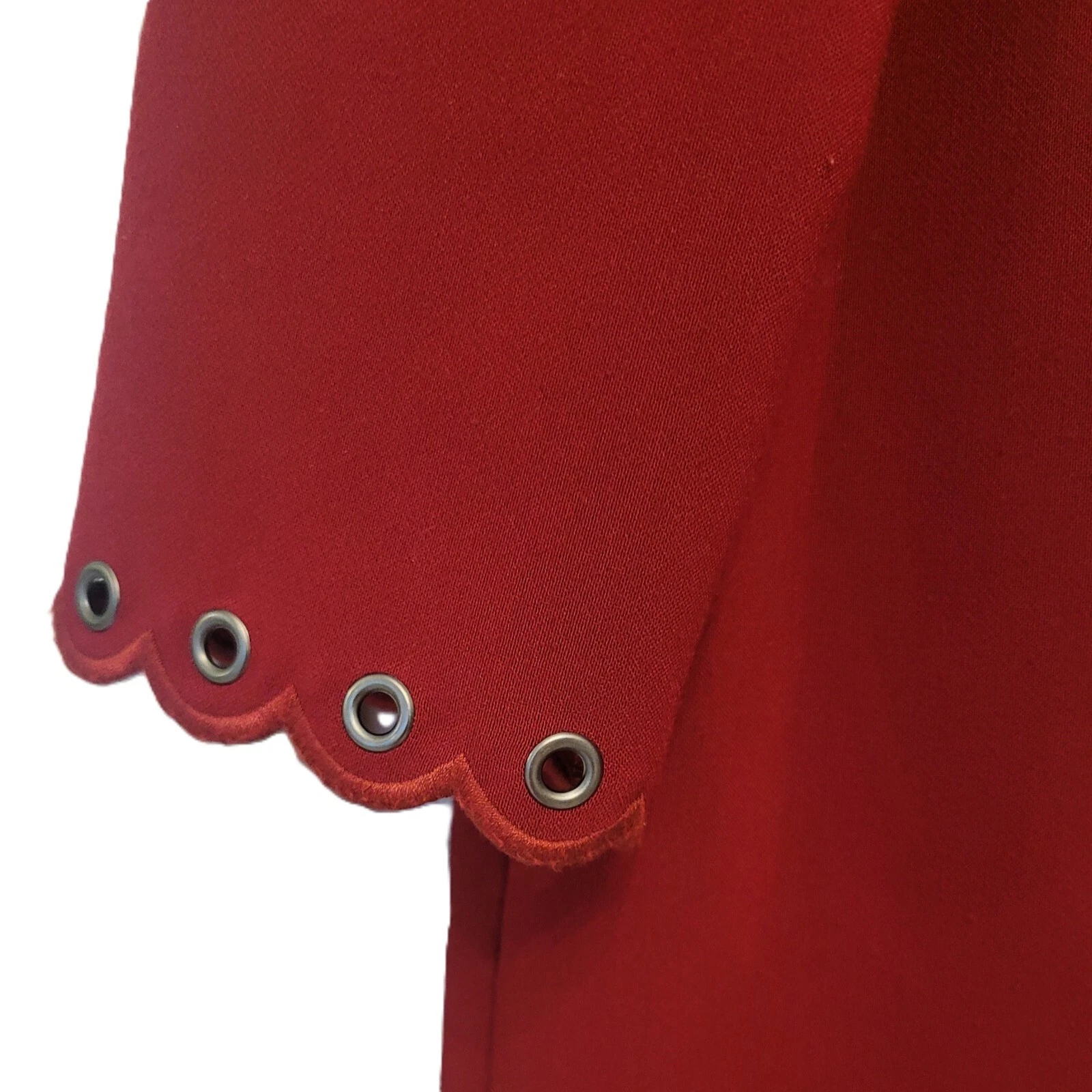 Kate Spade $398 Taglia 10 Grommet Mini Abito Cambio Rosso Russet Vacanze Natale