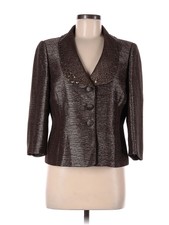 Kasper Women Brown Evening Jacket 8 Petites