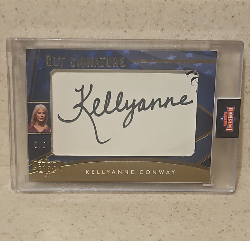 Kellyanne Conway Signed Cut Signature Autograph Decision Trading Card