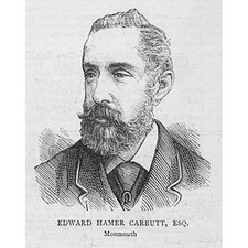 Edward Hamer Carbutt MP for Wakefield - Antique Print 1880