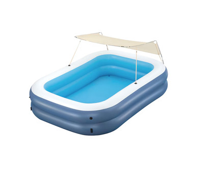 Bestway H2OGO 8 Foot 4 Inch by70 Inch Summer Bliss Shaded Inflatable Family Pool
