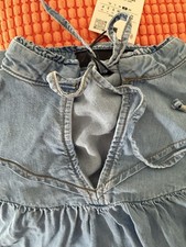ZARA BLUSE M LYOCELL BLAU