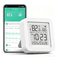 WiFi Temperature Humidity Monitor Sensor with App Alerts and Alexa