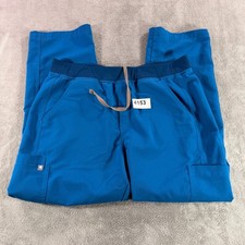 FIGS Technical Collection Scrub Pants Mens XL/S Blue Cargo Medical Trousers