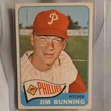 Topps 1965 Series Jim Bunning #20 Base Set Phillies MLB Baseball Card