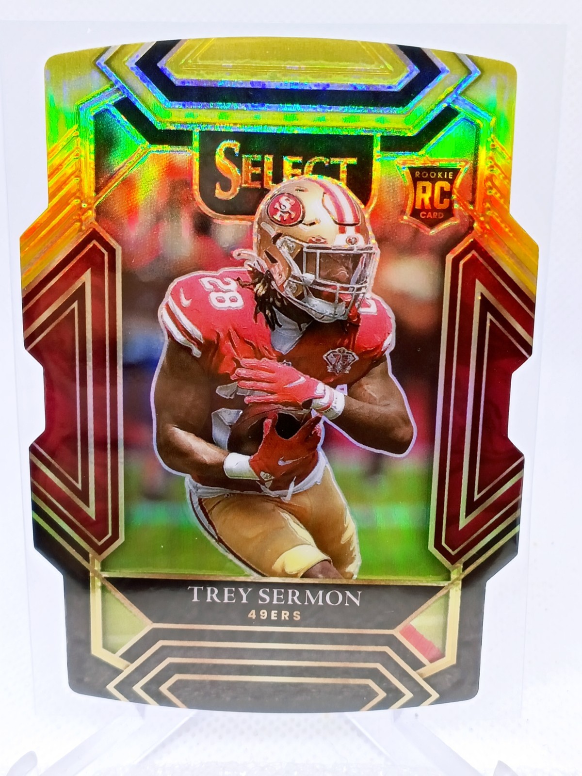 2021 Panini Select - Club Level Trey Sermon #268 Black & Gold Prizm Die-Cut (RC)