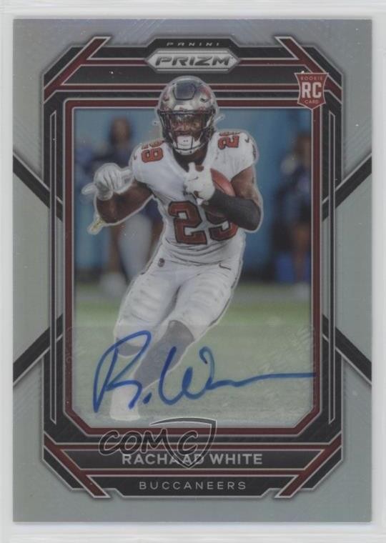 2022 Panini Prizm Rookies Silver Rachaad White #343 Rookie Auto RC 18t1