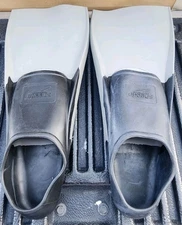 Speedo Unisex-Adult Swim Training Fins XLarge, 10-11 Gray Water Gray And Black.