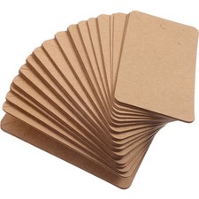 100 Pcs Earring Holder Kraft Paper Jewelry Display Cards Brown 9 x 5 cm