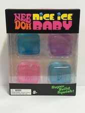 NeeDoh Nice Ice Baby 4 Pack Teenie Nice Cubes NEW Sealed Schylling Squishy