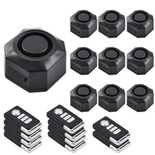 10× Wireless Anti-Theft Motorcycle Bike Alarm 110dB Vibration USB Charge Remotes