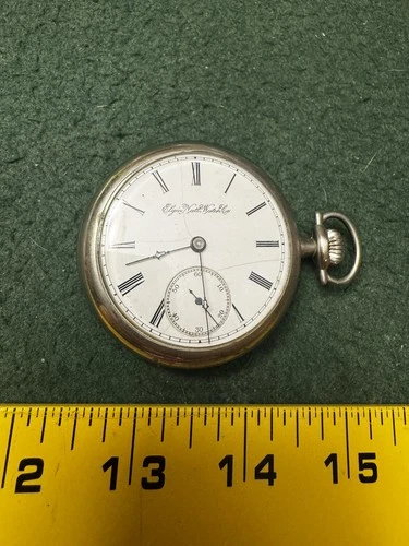 1893 Elgin H.H. Taylor Grade 80 Model 2 15J 18S Pocket Watch Parts/Repair