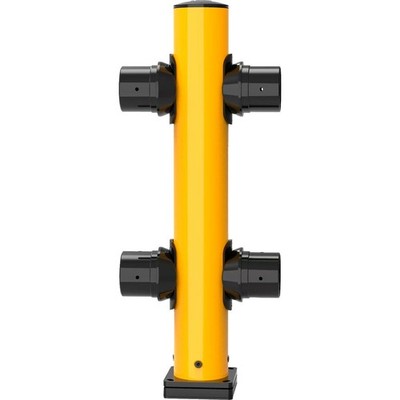 Global Industrial Middle Post for Protective Plastic Guard Rails 42''H Yellow