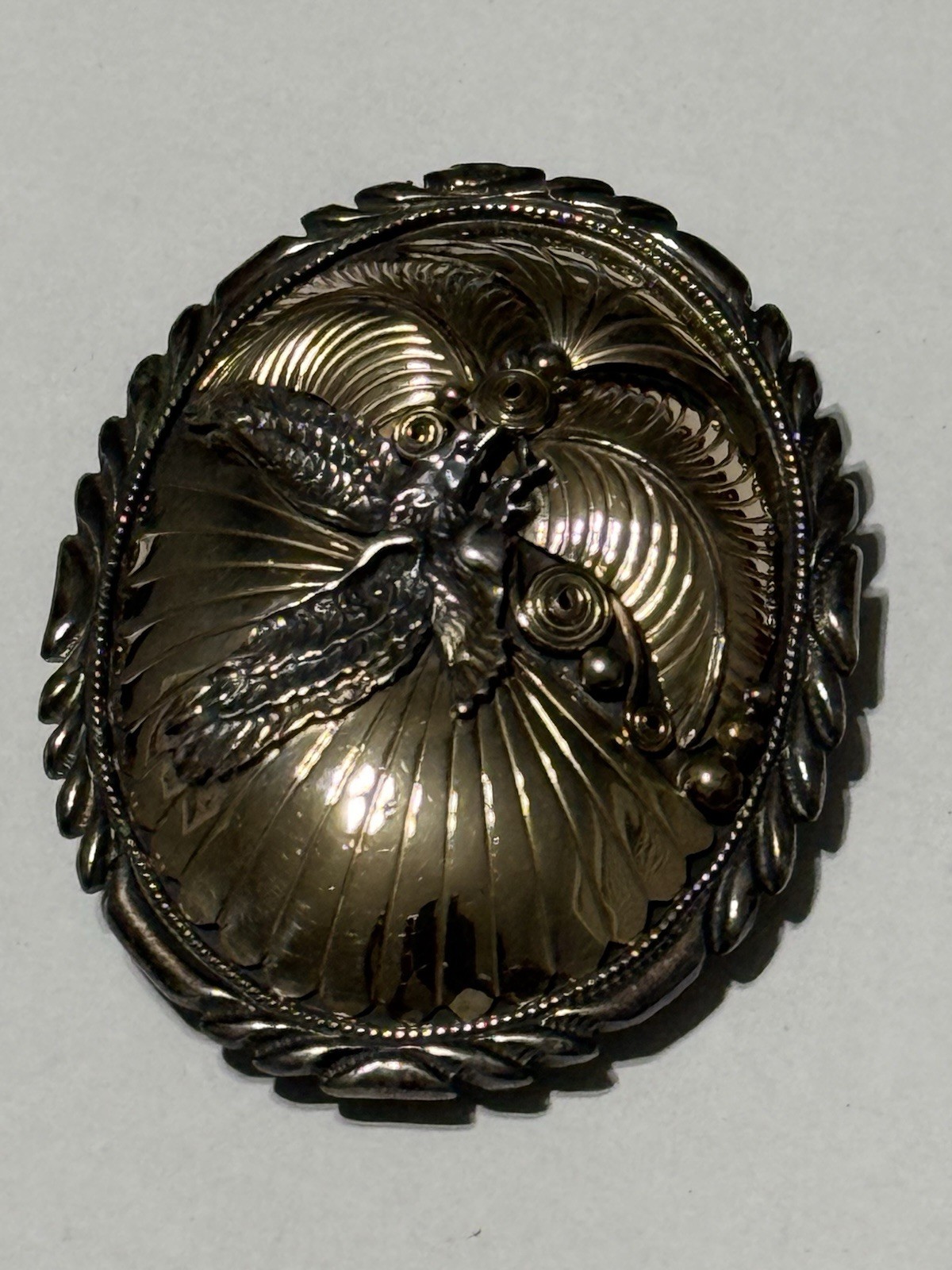 Sterling Silver Eagle Native American Western Cow… - image 3