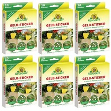 NEUDORFF® Gelb-Sticker zur Bekämpfung fliegender Schädlinge - 10 Stícker x 6