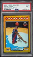 2008 Topps Chrome #198 Gold Refractor /50 JJ Hickson ROOKIE RC PSA 9 (sn: 46/50)