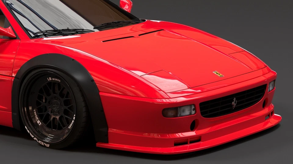 1:24 Ferrari F355 LB Widebody Kit with Wheels Transkit For 355 Fujimi & Diecast - Image 4 of 4