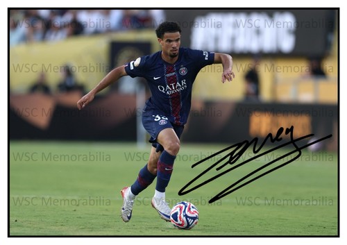12655. Warren Zaire-Emery Signed Pictures (A4 Prints) Paris Saint-Germain France