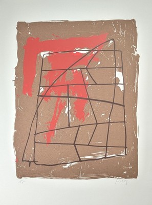 Lenz Klotz, Sehkarte, Siebdruck, handsigniert, 1977