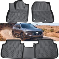 All Weather Car Floor Mats for 2023-2024 Honda CR-V, Durable TPE Rubber