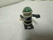 Vtg 1977 TOMY Wind-Up Robot Lost In Space POCKET BOT Blue Visor Alien Working